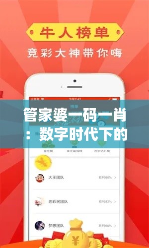 管家婆一码一肖:数字时代下的便捷财务管理