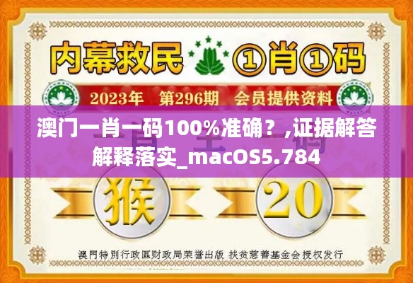澳门一肖一码100%准确?,证据解答解释落实_macOS5.784