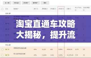 淘宝直通车攻略大揭秘,提升流量转化必备秘籍!
